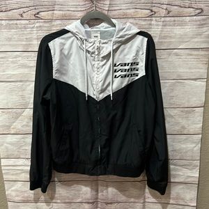Vans black white windbreaker. Youth size large